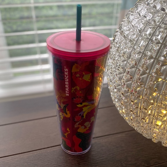 Starbucks Pink Ocean & Forest Floral Venti Tumbler Fall 2023 Collection - Picture 6 of 9